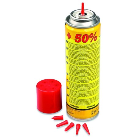 Cartouche de gaz butane 90gr livrée avec 6 adaptateurs de recharge KEMPER