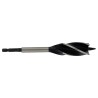 Forets Bois EXPERT à 4 taillants Lot de 3 pièces Queue HEXA 6.35mm Rallonge 10 cm TIVOLY