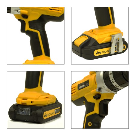 Perceuse Visseuse sans fil 20V + 2 Batteries 2.0 Ah + Chargeur rapide VITO