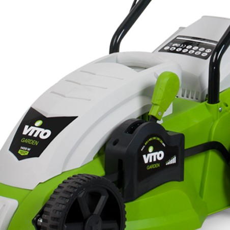 Tondeuse électrique 1400W Moteur induction Coupe 34 cm - Hauteur de coupe 25-60 mm - Bac 35L VITO