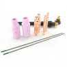 Torche tig à valve 17V Connecteur 10/25 + Accessoires kit de démarrage AWELCO