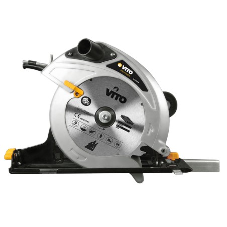 Scie circulaire 2100W Lame 235 mm 40 Dents Alesage 30mm Angle de coupe 0°- 45° VITO
