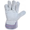 Gant docker SINGER 501 taille 10 croute de bovin paume doublee coton onglet cuir manchette caoutchoutee