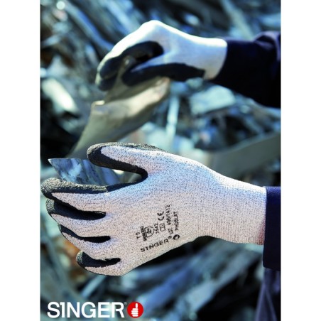 Gant anti coupure niveau c T.11 polyéthylène gris Singer