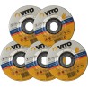 Lot de 5 Disques à tronçonner 115 mm Acier Alesage 22,5 mm VITO