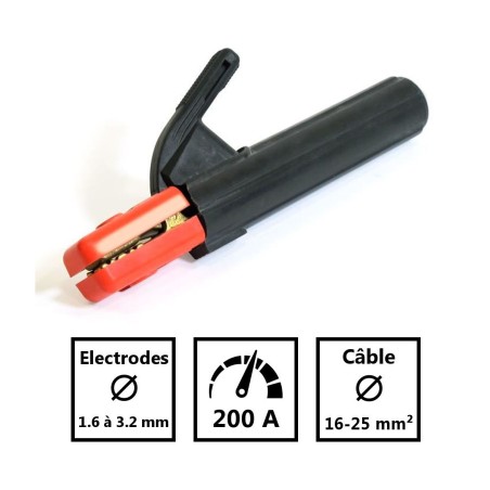 Pince porte électrode 150-200 A soudure à l'arc - baguette électrodes de 1.6 à 3.2 mm