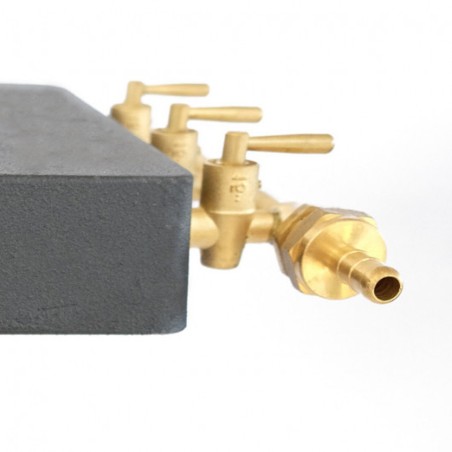 Rechaud gaz Traiteur Fonte véritable 9.8 kw 4 pieds 3 robinets + Tuyau gaz et détendeur