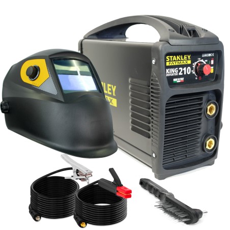Poste à souder 200 Ampères MMA Soudage Cycle 100% en continu + Cagoule de protection Automatique 9/13 STANLEY FATMAX