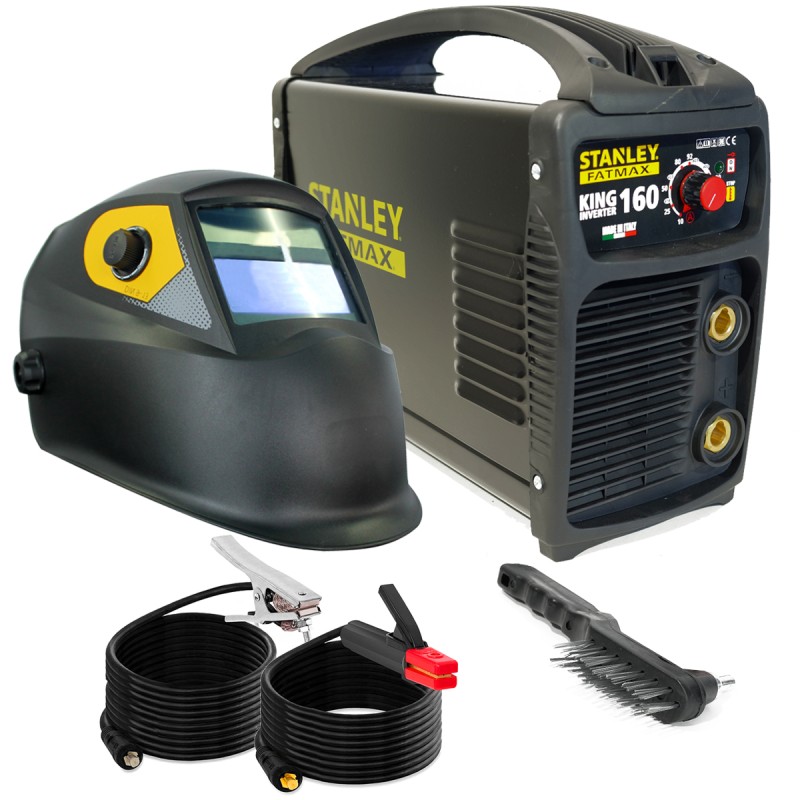 Poste à souder 160 Ampères MMA Soudage Cycle 100% en continu + Cagoule Automatique 9/13 STANLEY FATMAX