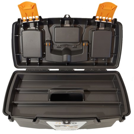 Boite à outils 16" Mallette de bricolage 410 x 209 x 195 mm 2 organiseurs et porte outils Amovible VITO