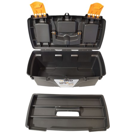 Boite à outils 16" Mallette de bricolage 410 x 209 x 195 mm 2 organiseurs et porte outils Amovible VITO