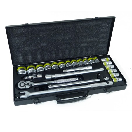 Coffret à douilles 24 pièces 1/2" Chrome vanadium VITO