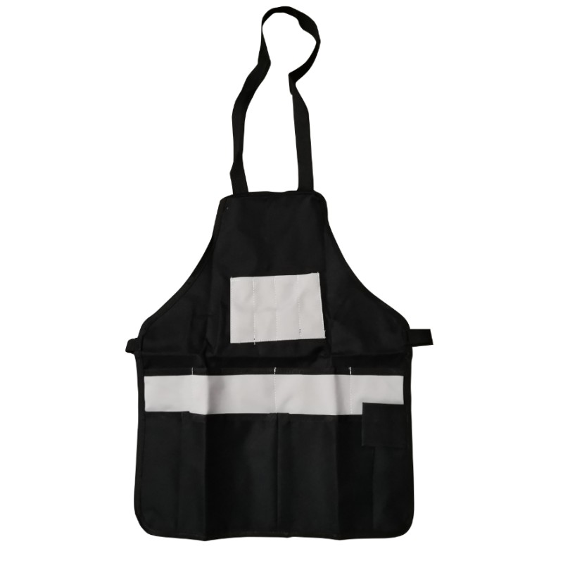 Tablier de travail avec poches 45 X 56 CM NOIR ET GRIS AWELCO