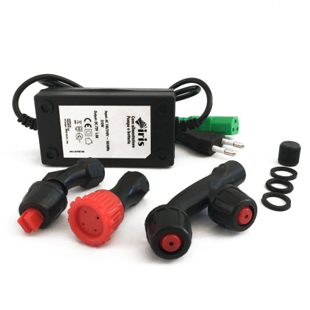 Pulvérisateur Electrique à Batterie 16L Batterie lithium 12V 8 Ah Chargeur + 3 buses + Manomètre IRIS GARDEN