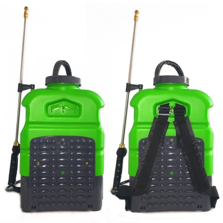 Pulvérisateur Electrique à Batterie 16L Batterie lithium 12V 8 Ah Chargeur + 3 buses + Manomètre IRIS GARDEN