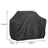 Housse Barbecue Exterieur 160 x 68 x 120 cm Housse de Protection Impermeable Noire - Bâche Barbecue Doublée Rembourrée