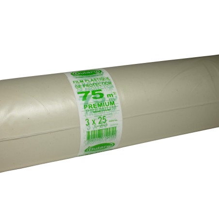 Bache peinture 3x25m  80 microns Protection 75 m² Translucide Qualité premium