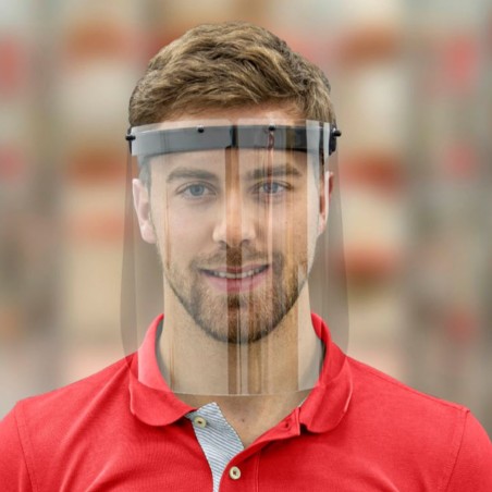 Casque de protection avec Visière 36x23 cm Polycarbonate Anti reflet et Anti buée Serre tête Ajustable VITO