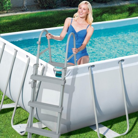 Piscine tubulaire rectangulaire 404 x 201 x 100 cm Bestway PowerSteel 6 478 litres + pompe, filtre et échelle