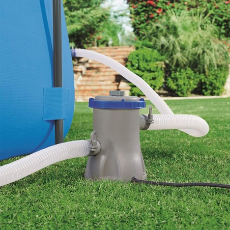 Piscine tubulaire rectangulaire 4x2.1x 0.8m Anti-Corrosion, Liner PVC Renforcé, Pompe de Filtration Incluse 5700L Bestway