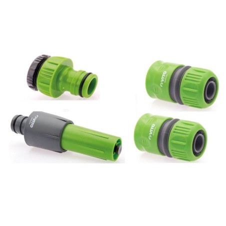 Tuyau arrosage Tressé 50 mètres diam 25mm 1"+ 4 Accessoires Diam 25mm Complet VITO