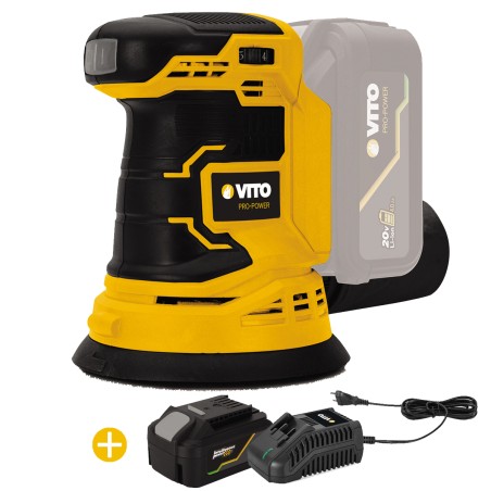 Ponceuse Excentrique Orbitale 20V EGO LI 125mm+ Batterie lithium 6AH + Chargeur Rapide VITO