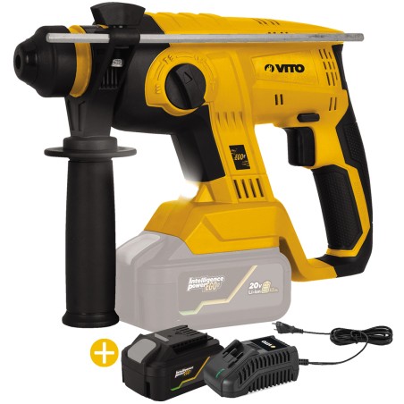 Marteau Perforateur SDS PLUS 20V + Batterie lithium 4AH + Chargeur rapide VITO