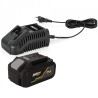 Meuleuse d'angle 115mm 20V 115mm + Batterie Lithium 4AH + Chargeur Rapide VITO