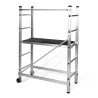 Echafaudage roulant Hauteur 3m - Échelle Échafaudage de Travail Aluminium Charge 120Kg - Travaux Bricolage Chantier Jardin VITO