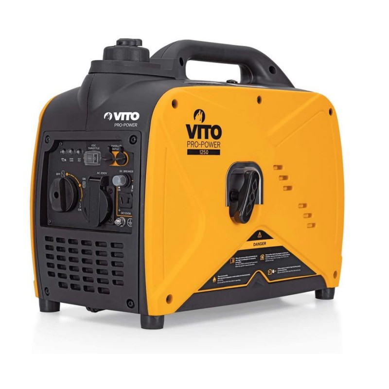 Groupe électrogène Inverter 1100W 60 cm3 essence 4T 1.5 CV Silencieux Soudure Portable Onduleur VITO