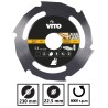 Disque de coupe pour meuleuse d'angle 230mm Bois et PVC Alésage 22.5mm VITO