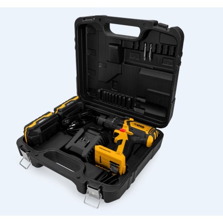 Perceuse Visseuse Brushless 20V + 2 Batteries Lithium 2.0Ah Chargeur Coffret accessoires VITO