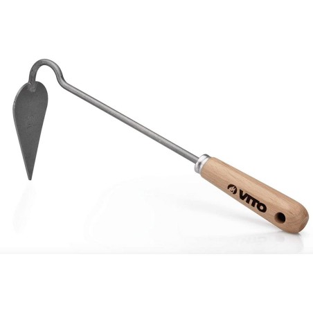 Kit 9 outils de jardin Manche bois Hêtre Inox et Fer forgés à la main  VITO