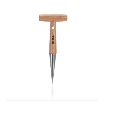 Kit 9 outils de jardin Manche bois Hêtre Inox et Fer forgés à la main  VITO