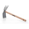 Kit 9 outils de jardin Manche bois Hêtre Inox et Fer forgés à la main  VITO