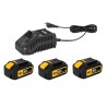 Coffret Pack 7 Outils sans fil 20V - 3 Batteries lithium 2,0Ah Chargeur rapide Coffret Vissage Gants Coffre de rangement VITO
