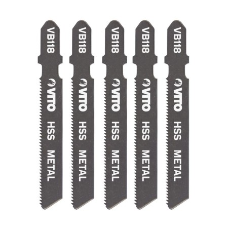 Lot de 5 Lames Scie sauteuse Acier Long: 77mm Coupe 1 à 3mm Emboîtement Bosch VB118.VITO