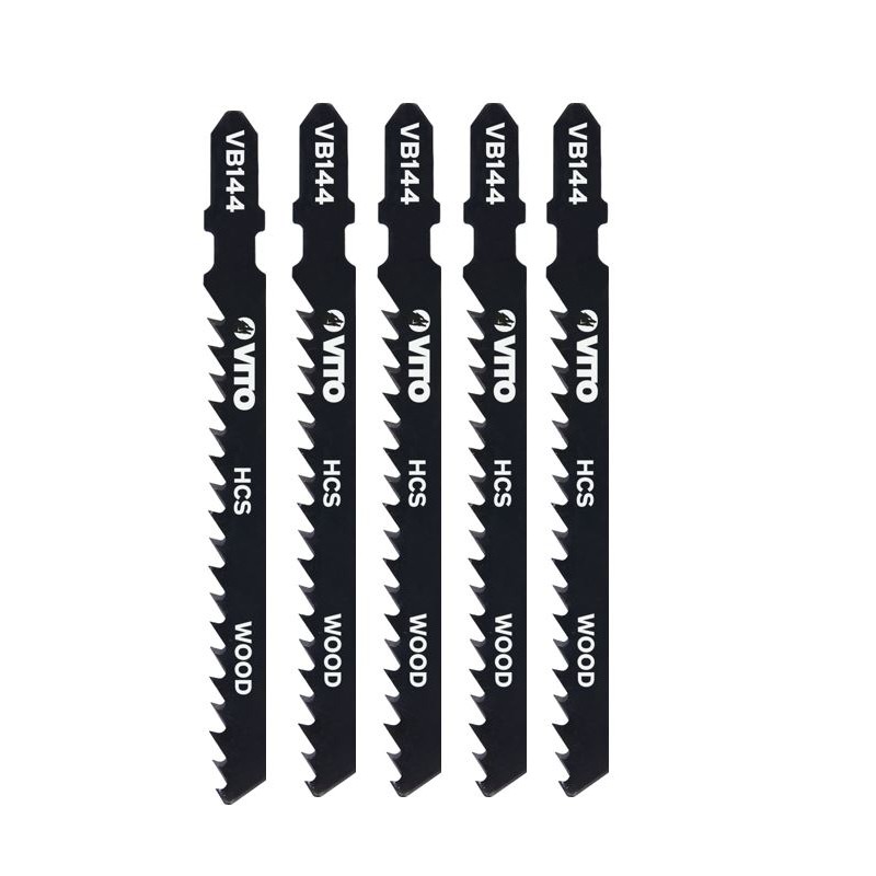 Lot de 5 Lames pour scie sauteuse Special BOIS 100mm Coupe 5 à 50mm Emboîtement Bosch VB144.VITO