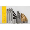 Mallette à outils 128 pièces Boite à outils Forets Acier Pierre Bois et Embouts VITO