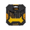 Perceuse à percussion 1050W  + Coffret 50 pièces Forets et embouts  + Boite à outils 18" VITO