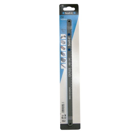 10 lames de scie à métaux Flexibles Chrome Vanadium coupe Alu Tube PVC et Bois SCELL IT
