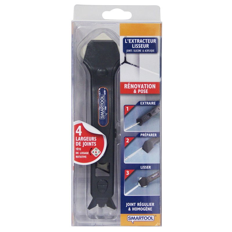 Lisseur joint silicone tout en 1 - Extracteur/Lisseur à tête rotative SMARTOOL