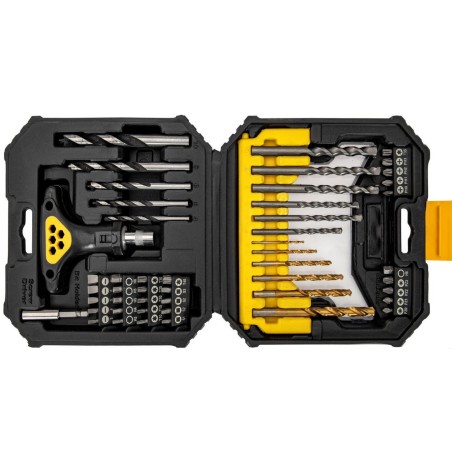Perceuse à percussion 600W + Coffret à outils 50 pièces + Boîte à outils VITO
