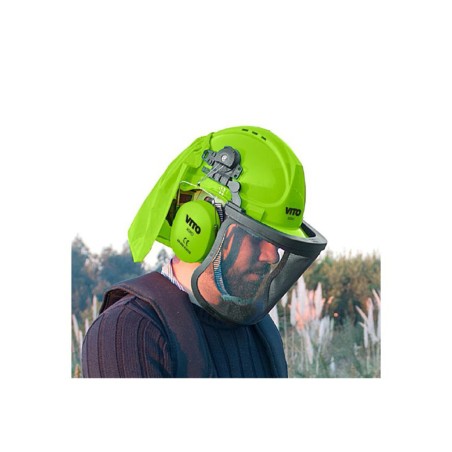 Débroussailleuse thermique 43Cm3 + Casque de sécurité anti-bruit + Gants de protection VITO