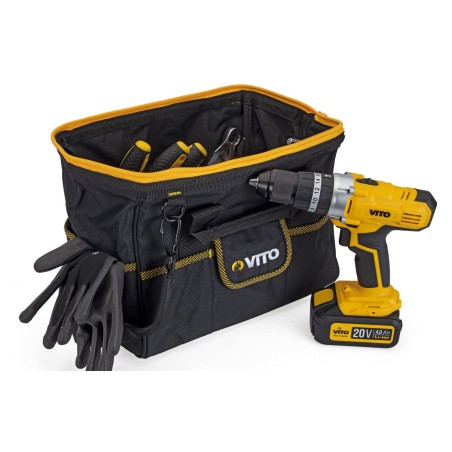 Sac à outils Ouverture complète 18 poches 360 x 280 x 250 mm nylon renforcé VITO