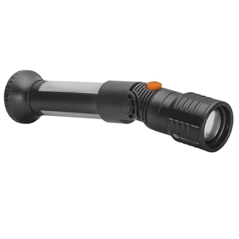 Lampe LED Torche magnétique MULTI DIRECTIONNELLE 3W 90 Lumens Super LED et 120 Lumens LED COB (piles incluses) ASLO
