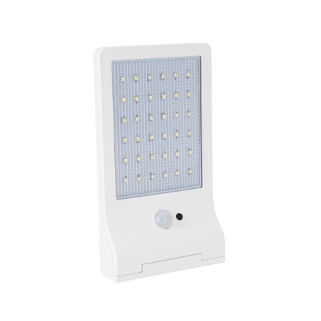 Lampe LED Solaire 3W 370 Lumens LI ION 6000K Applique Blanc exterieure avec detecteur de mouvement ASLO