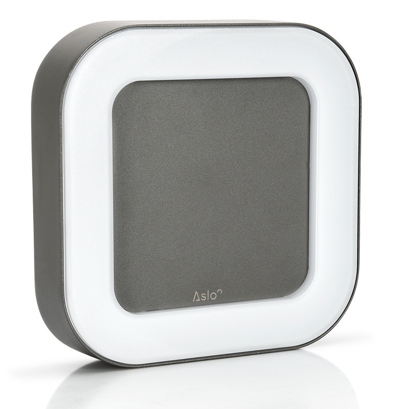 Plafonnier carré LED Luminor 20W 3000K blanc chaud 200 x 200 x 45 mm IP54 ASLO