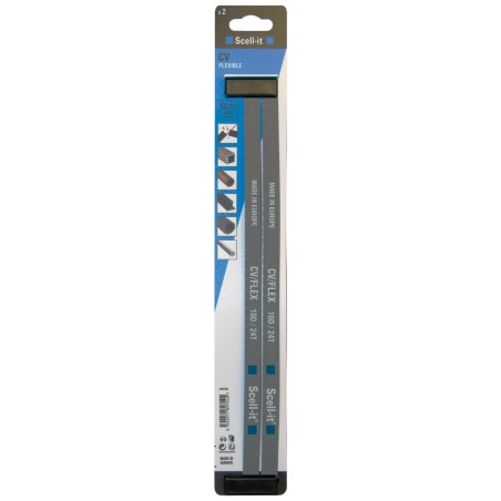 2 lames de scie à métaux Flexibles Chrome Vanadium coupe Alu Tube PVC et Bois SCELL-IT
