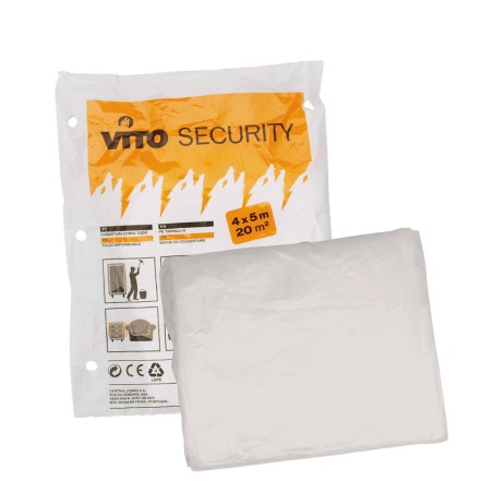KIT 7 OUTILS Peinture VITO Seau 16L Film masquage Bâche de protection 2 rouleaux Rouleau finition Manche téléscopique